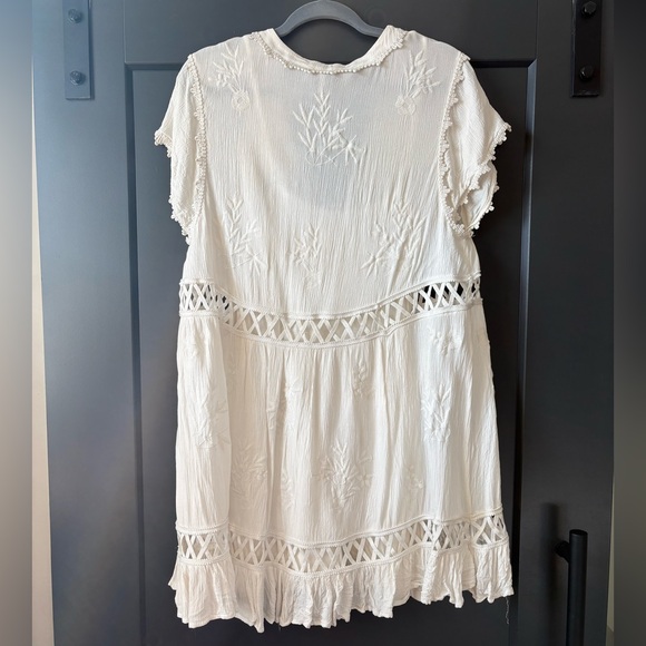 Free People Marissa Cream Embroidered Mini Dress - Picture 4 of 6